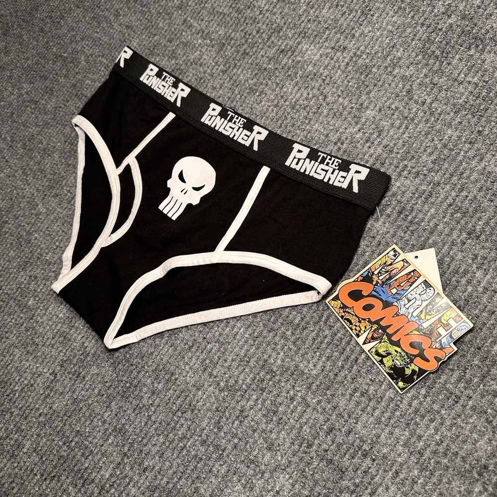 NWT PUNISHER MARVEL‎ SUPERHERO Men Comic Book Art Briefs Sz XL Vintage Underwear